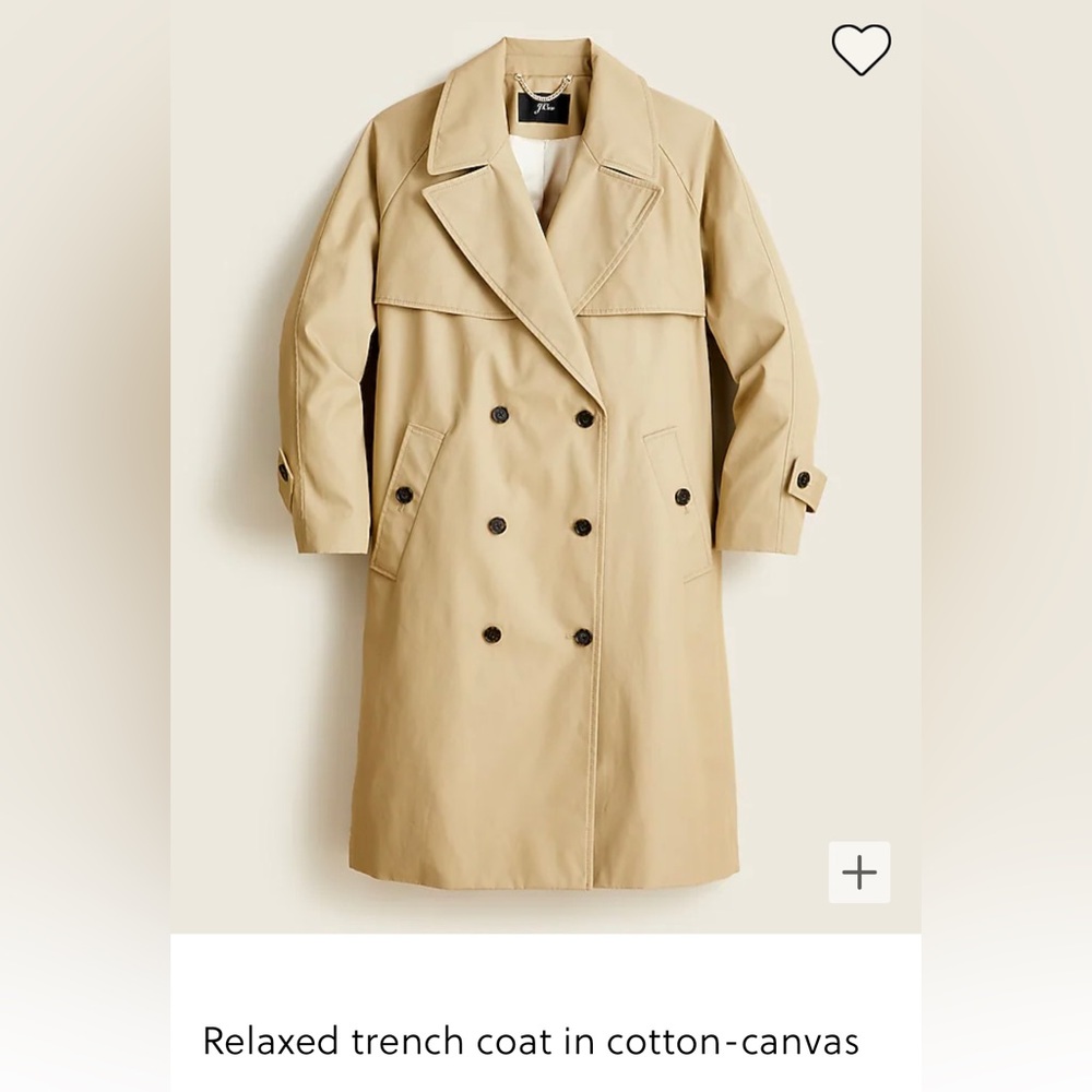 Relaxed trench coat in cotton-canvas
